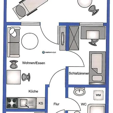 Holiday home Ferienwohnung Kleine Moewe Dornum